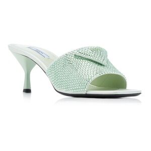 Prada Crystal-Covered Satin Sandals